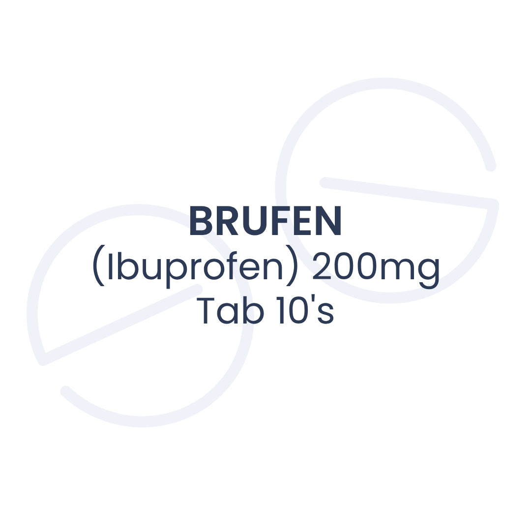 BRUFEN (Ibuprofen) 200mg Tab 10's – Glovida-Rx (GRx)