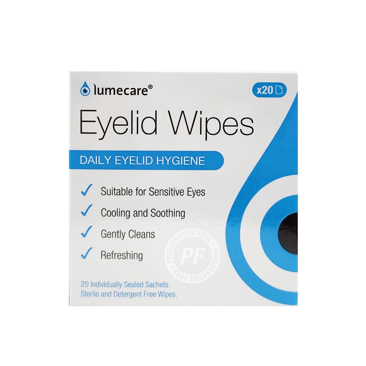 Lumecare Eyelid Wipes 20's – Glovida-Rx (GRx)