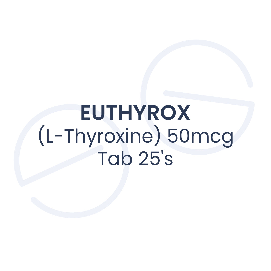 Euthyrox L Thyroxine 50mcg Tab 25s Glovida Rx Grx