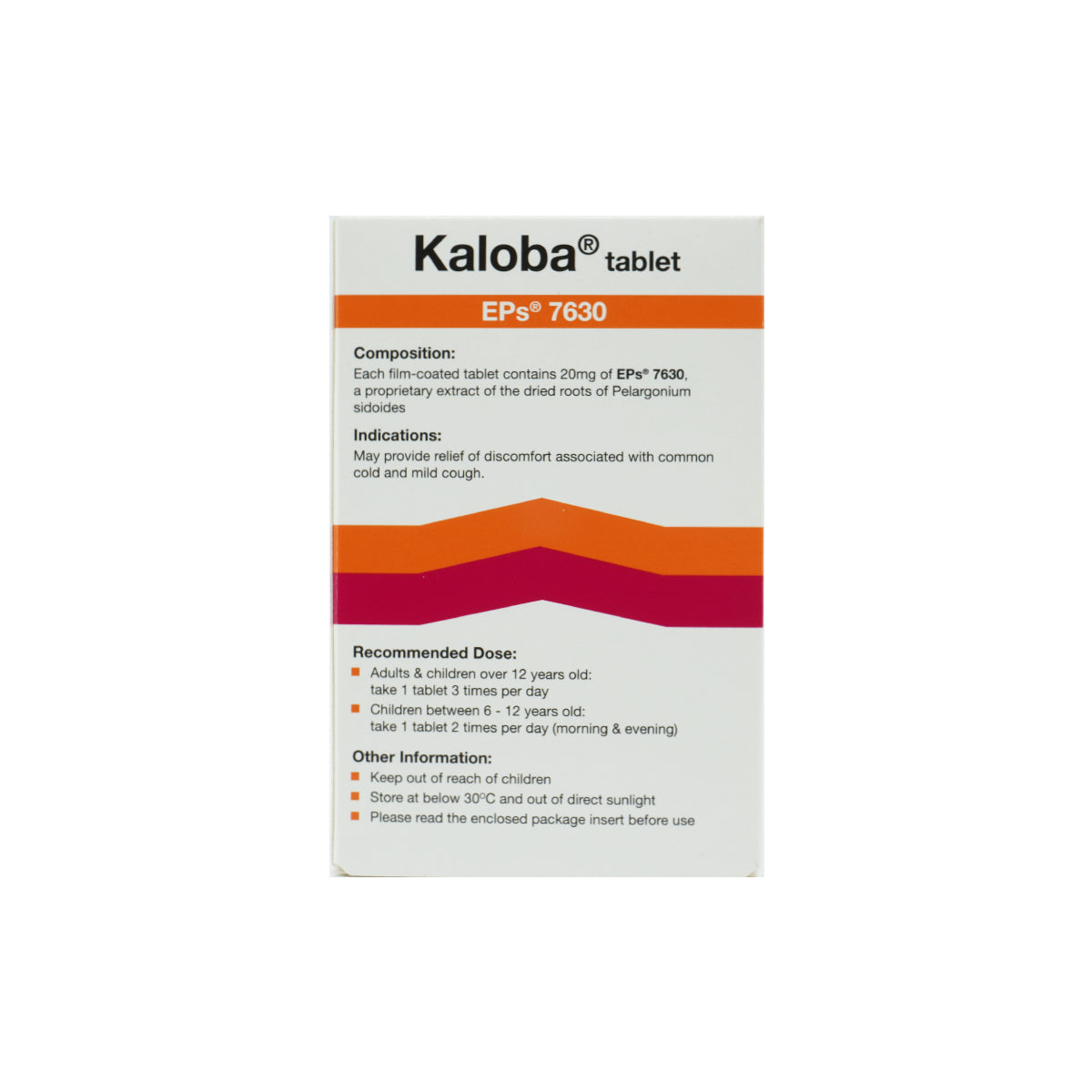 Kaloba 20mg 片剂 21 片