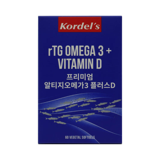 Kordel's rTG Omega 3 + 维生素 D 软胶囊 60 粒