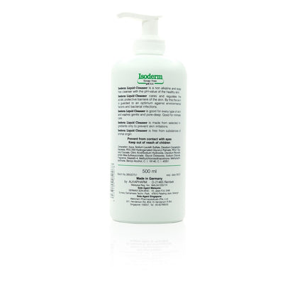 Isoderm 液体无皂洁面乳带泵 500ml