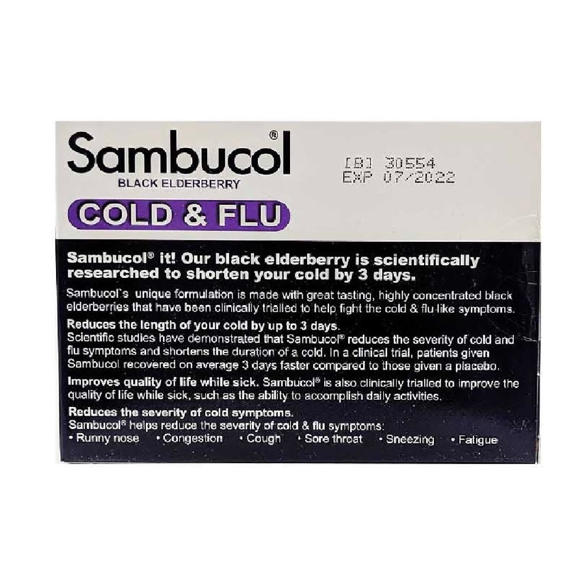 Sambucol 黑接骨木莓感冒流感胶囊 24 粒